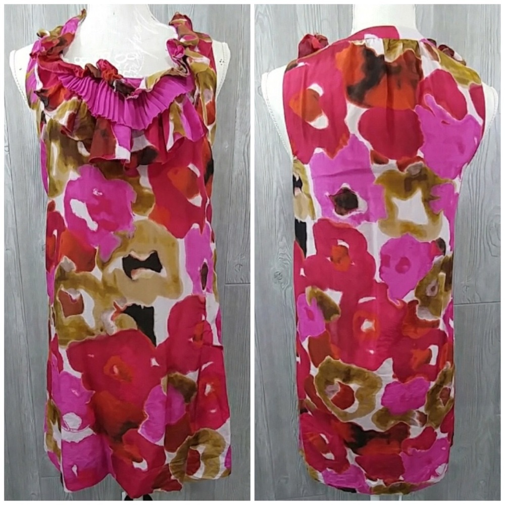 ANN TAYLOR LOFT XS Watercolor Shift Dress - Picture 2 of 9